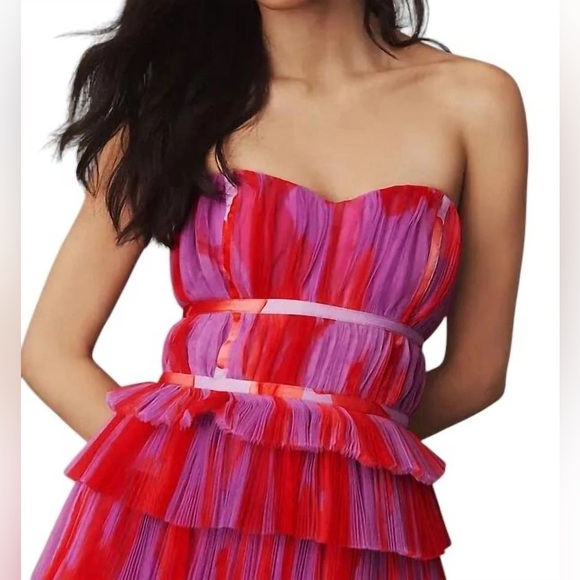 Hutch Varley Strapless Tiered Tulle Maxi Dress in Plus Size - Picture 4 of 4